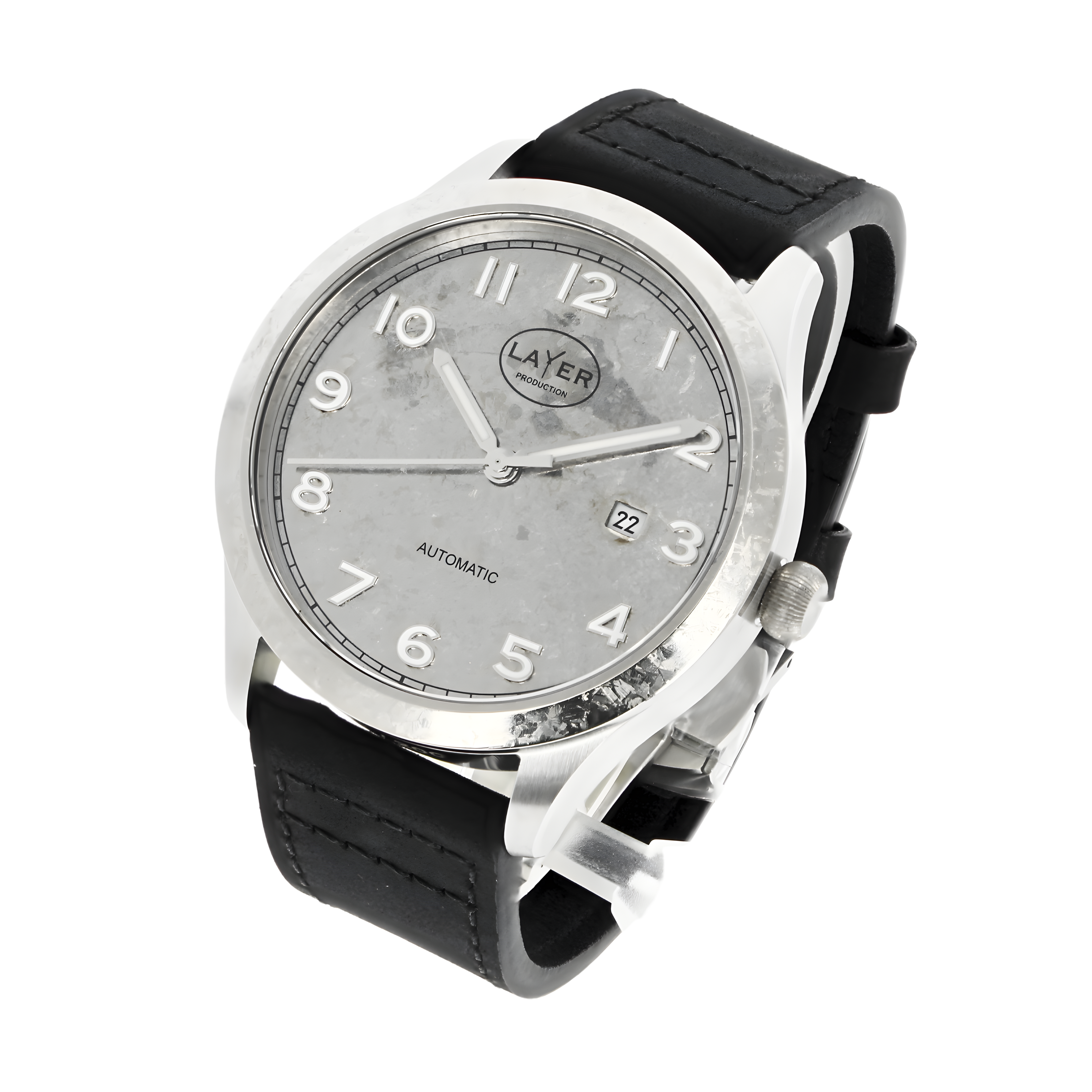 Montre automatique Titane cristallisé LAYER Production LWPCT – Série limitée