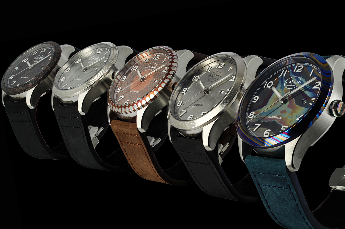 Les cinq montres automatiques Layer Production