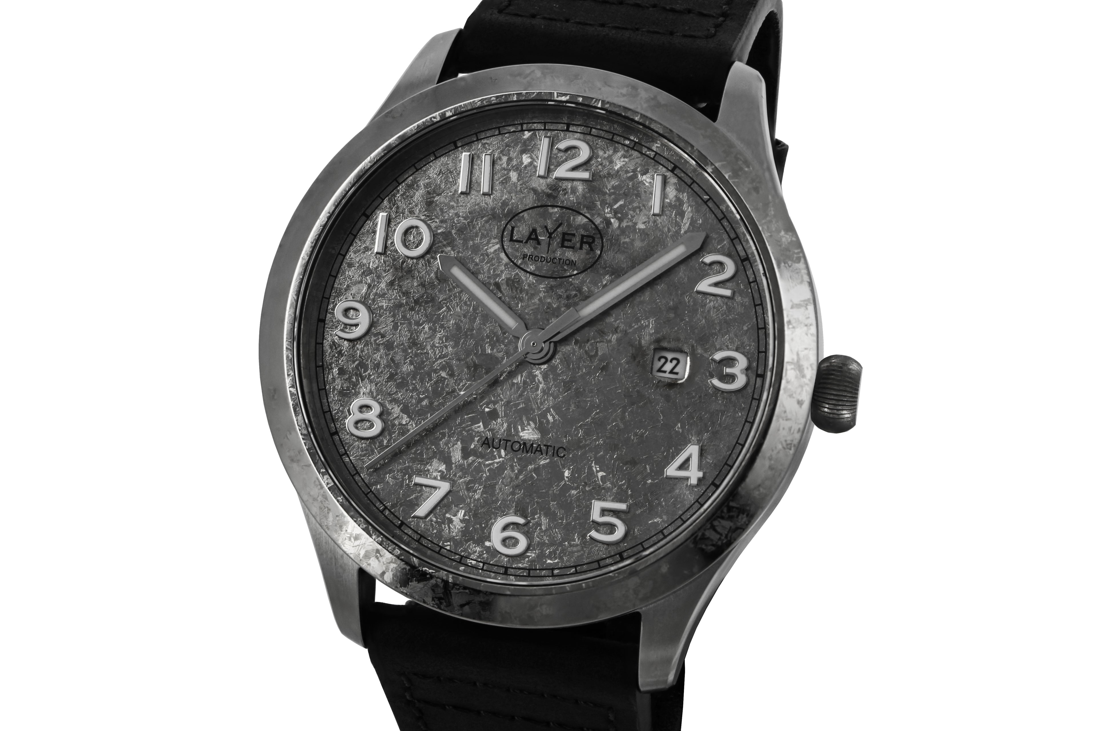 Montre automatique Titane cristallisé LAYER Production LWPCT – Série limitée