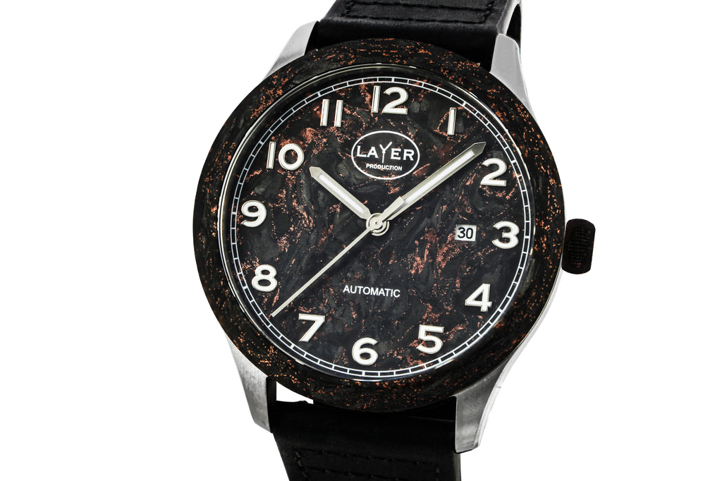 Automatic carbon fibre watch LAYER Production LWPFC – Limited series