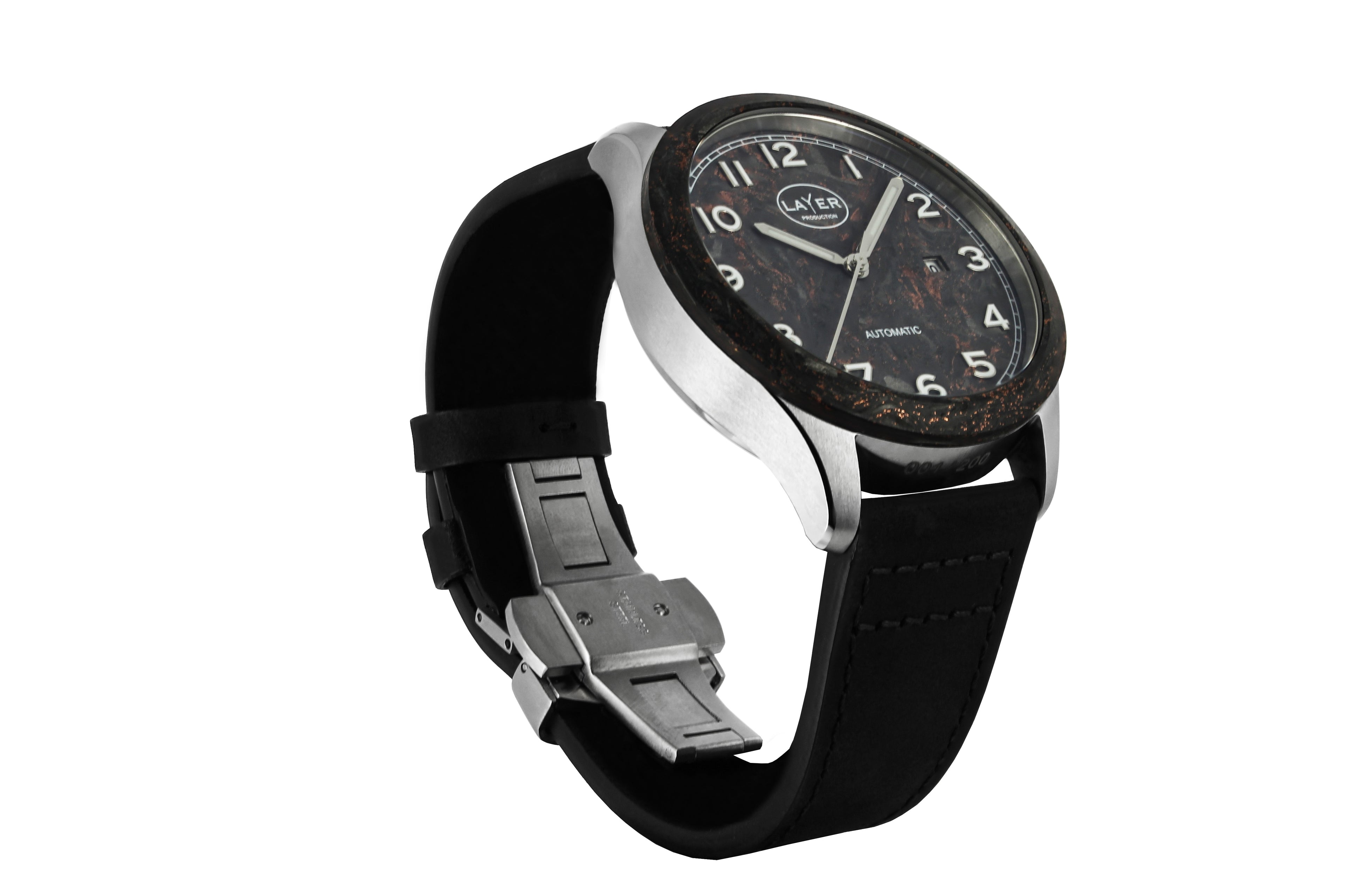 Automatic carbon fibre watch LAYER Production LWPFC – Limited series